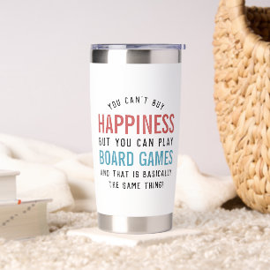 Board Games is Happiness Funny Board Games Lover Insulated Tumbler