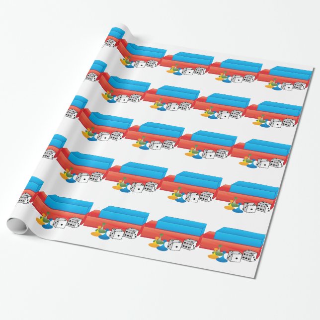 Board Games Wrapping Paper (Unrolled)