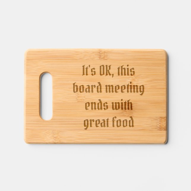 Board Meeting Great Food Modern Funny Humor Text (Front)