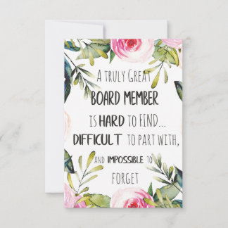 Board Member Appreciation thank you gift Card