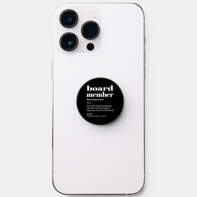 Board Member Definition Retirement Humor Statement PopSocket (Front)