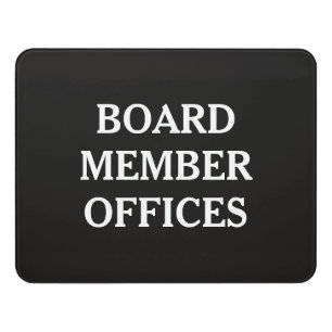 Board Member Offices Door Sign