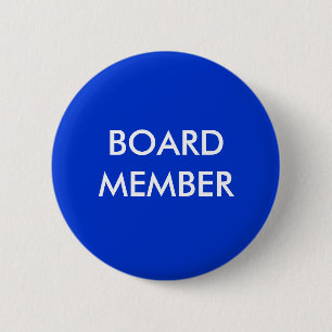board member pinback button