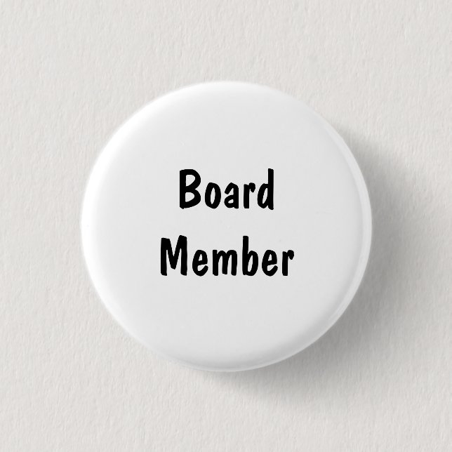 Board Member Pinback Button (Front)