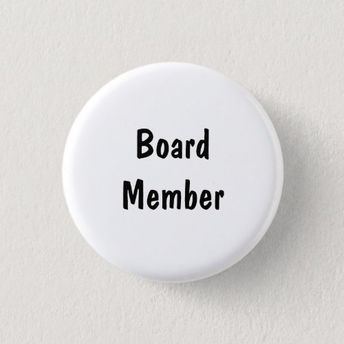 Board Member Pinback Button