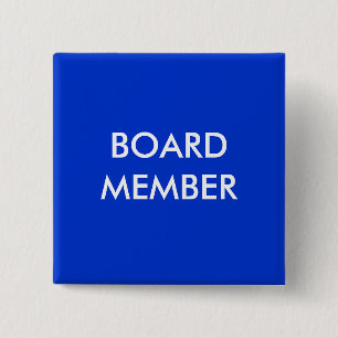 board member pinback button