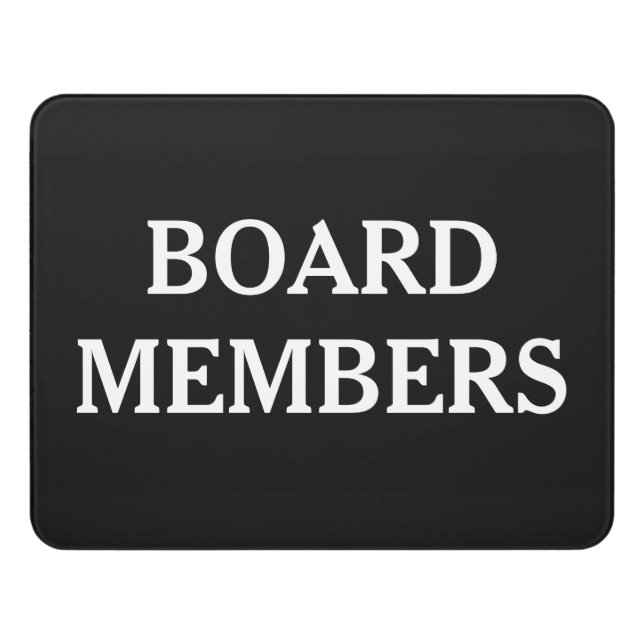 Board Members Office Sign (Contemporary Front)