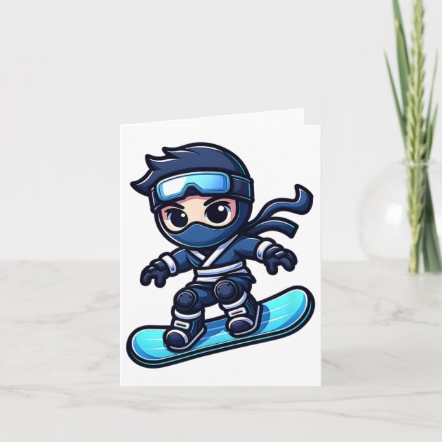 Board Ninja Snowboard Ninja Snow Rider Snowboardin Card (Front)