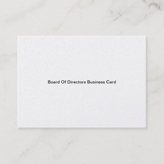 Board Of Directors Business Card 