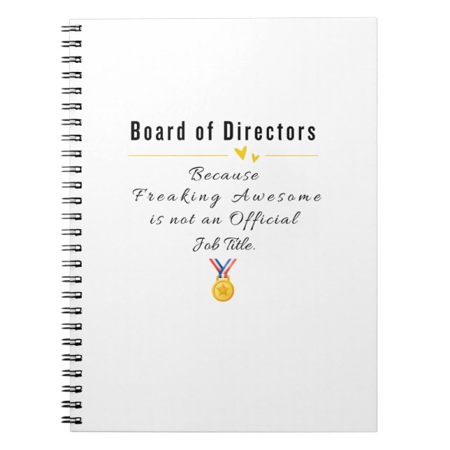 Board of Directors  Notebook (Front)