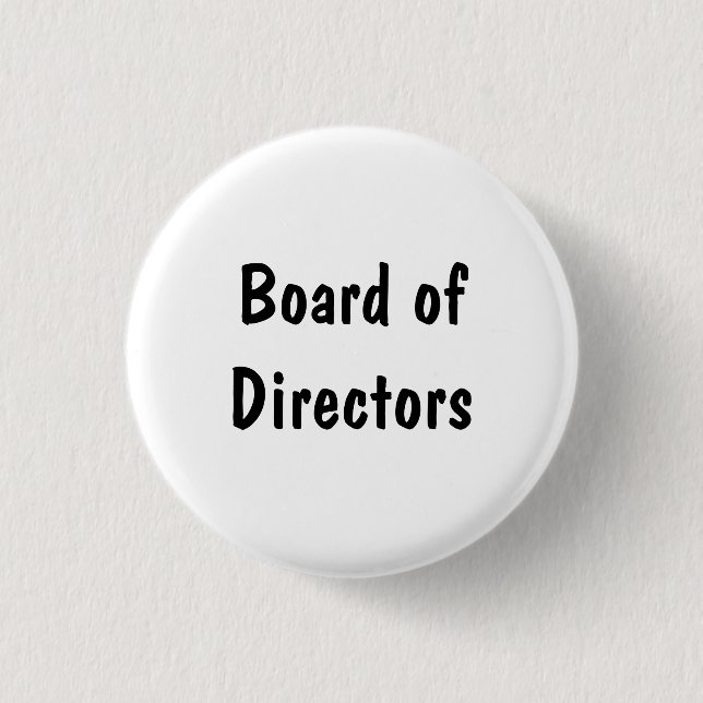 Board of Directors Pinback Button (Front)