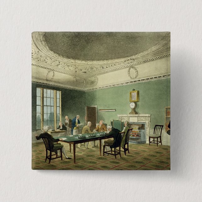 Board of Trade, from 'Ackermann's Microcosm of Lon Button (Front)