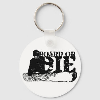 board or die. skeleboarder. keychain