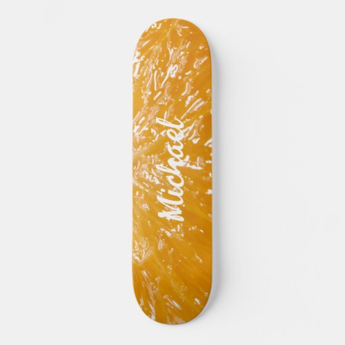 Board Orange Yellow Unisex Girly Personalized Skateboard