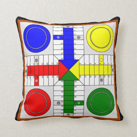 Board Parchis And The Oca Throw Pillow