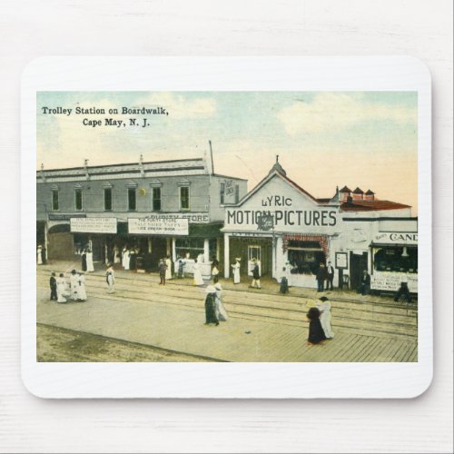Board Walk Cape May New Jersey Vintage Mouse Pad