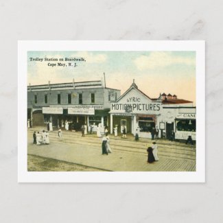 Board Walk, Cape May, New Jersey Vintage Postcard