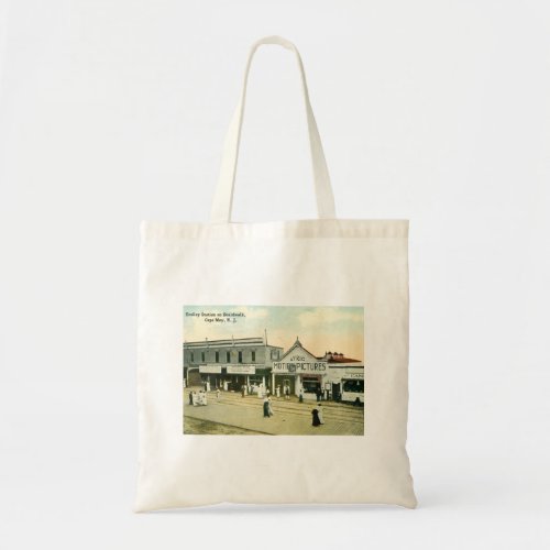 Board Walk Cape May New Jersey Vintage Tote Bag