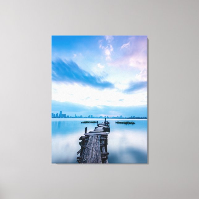 board walk sky and sea canvas print (Front)