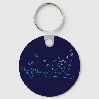 board with birds and bubbles. keychain