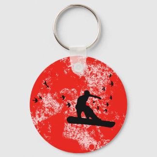 board with birds. keychain