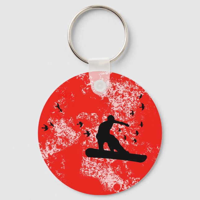 board with birds. keychain (Front)