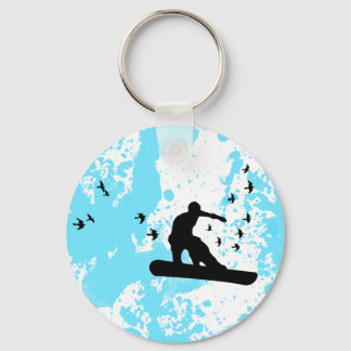 board with birds. keychain