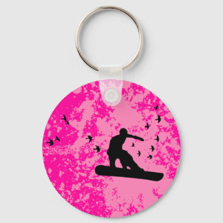 board with birds. keychain