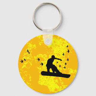 board with birds. keychain