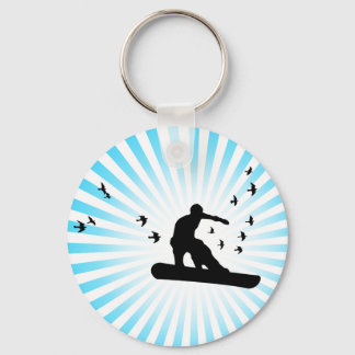 board with birds. keychain