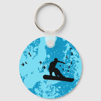 board with birds. keychain