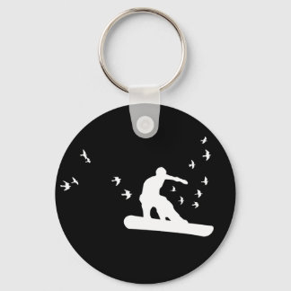 board with birds. keychain