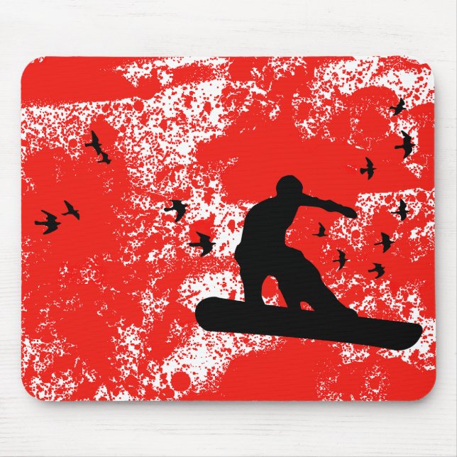 board with birds. mouse pad (Front)