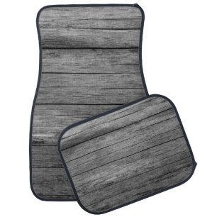 Board wood gray grain texture car floor mat