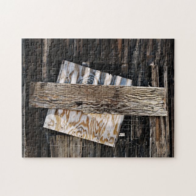 Boarded Up Old Wooden House Window Jigsaw Puzzle (Horizontal)