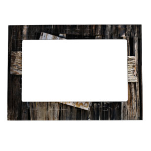 Boarded Up Old Wooden House Window Magnetic Frame