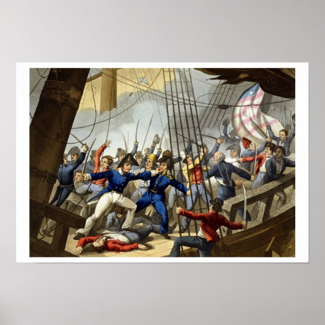 Boarding and Taking the American Ship 'Chesapeake' Poster (Front)