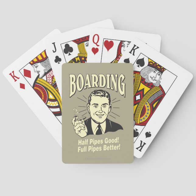 Boarding:Half Pipe's Good Full Better Poker Cards (Back)