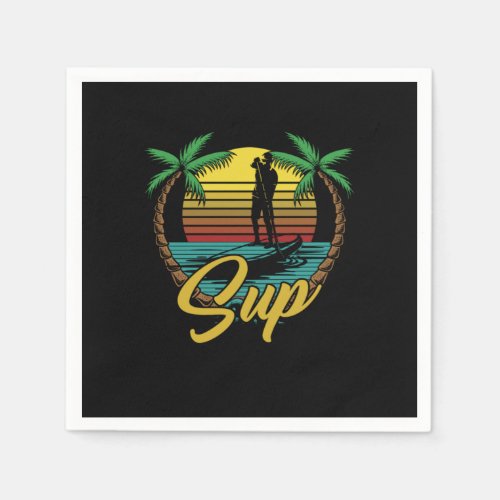 Boarding Paddle Ocean Sea Surfing Surfers Gift Sta Napkins