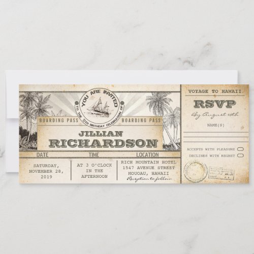 boarding pass 13th birthday tickets_ invitations