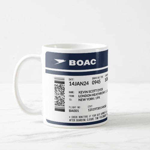 Boarding Pass 5000x1958 blue PJ1 Coffee Mug