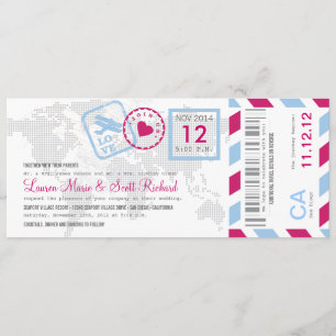 Boarding Pass Airmail Ticket Invitation