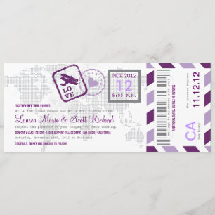 Boarding Pass Airmail Ticket Invitation