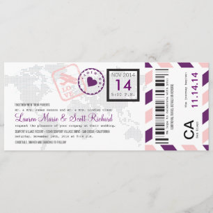 Boarding Pass Airmail Ticket Invitation