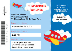boarding pass birthday invitations zazzle