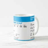 Boarding Pass (blue) Coffee Mug (Front Right)