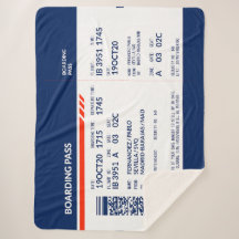 Boarding Pass - Blue & Red