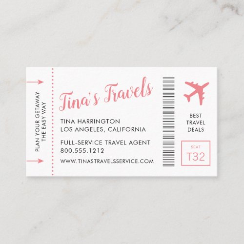 Boarding Pass business cards