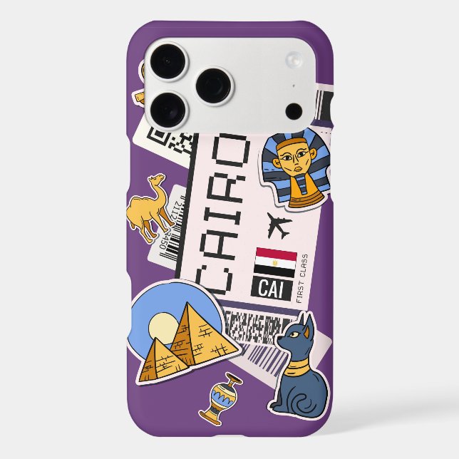 BOARDING PASS CAIRO iPhone CASE (Back)