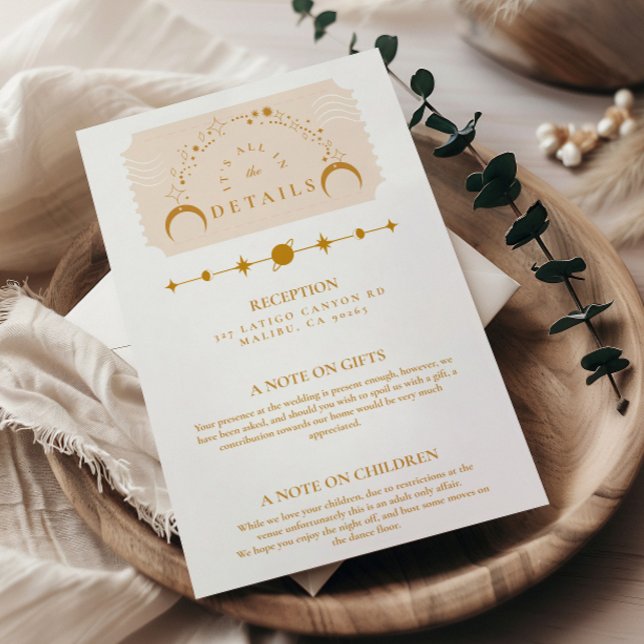 Boarding Pass Cosmic Wedding Destination Enclosure Card (Creator Uploaded)